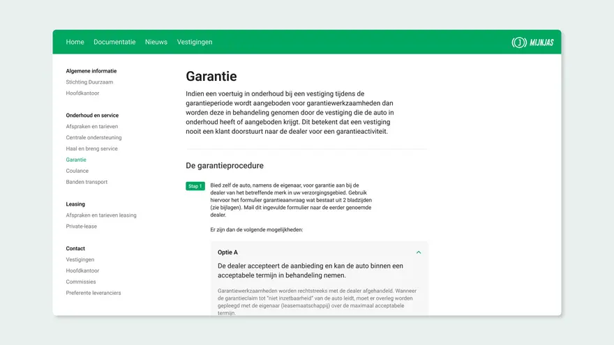 Het intranet MijnJAS van James Autoservices